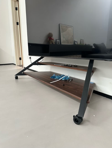for 75-100 inch Mobile <b>TV</b> trolleys, floor-<b>standing</b> <b>TV</b> bracket with a 100 kg load capacity and casters. - Product Image 6