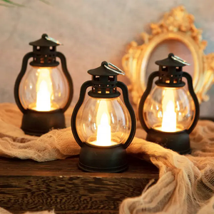 Yuyang Retro Portable Lamp Christmas Decorations Outdoor Camping Portable Lamp Garden Decorate Light Source Retro LED <b>Lantern</b> - Product Image 2