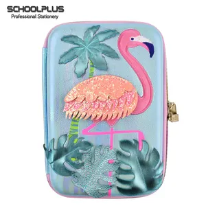 Latest hot sale EVA pouch flamingo hardtop pencil case