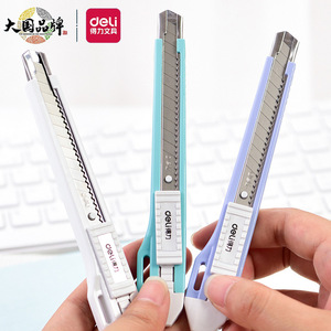 Deli Utility <b>Knife</b> 2031 9mm Blade Stainless Steel Automatic <b>Lock</b> Student Paper Cutter Wallpaper <b>Knife</b> - Product Image 1