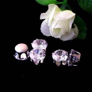 Loose Stone Zircon Hairband C Shaped Clasp Gold Setting Sparkling Square Heart Shape <b>Wedding</b> Bow <b>Accessory</b> - Product Image 2