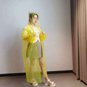 Usine Unisexe Imperméable Long Adulte En <span class=keywords><strong>Plastique</strong></span> Portable Pull Poncho De <span class=keywords><strong>Pluie</strong></span> avec Boutons et Cordon <span class=keywords><strong>Cape</strong></span> De <span class=keywords><strong>Pluie</strong></span> - Product Image 4