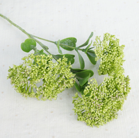 Fleur artificielle Babao multi-têtes, imitation de chou-fleur et de fruits de riz, écologique, haute simulation, pour Thanksgiving et mariage, vert