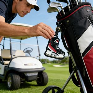 Etiqueta de <span class=keywords><strong>bolsa</strong></span> de <span class=keywords><strong>golf</strong></span> moderna para adultos con grabado artesanal de peso mundial, regalo para hombre - Product Image 1
