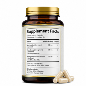 OEM/ODM Maca Capsules Sports Nutrition Supplements Rich Maca Ginseng Ashwagandha 120 Capsules Immune Support Antioxidant - Product Image 4