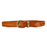 Ceinture personnalisée en cuir tressé avec boucle à ardillon pour femme, idéale pour jeans et robes, fabrication OEM