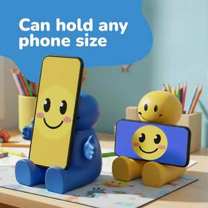 Support de téléphone portable créatif pour le visage et la personne, avec base en éponge haute résilience et jouet de décompression à haute élasticité - Product Image 6