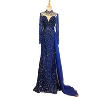 Serene Hill - Navy Blue Mermaid Long Evening Dress