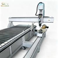 Fresadora CNC de 4 Ejes con Control PLC, Motor de 3.5KW de un Solo Husillo, Máquina de Tallado de Madera de Alta Gama