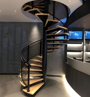 Escaliers en spirale en acier et bois au design moderne pour usage intérieur et extérieur – Vente chaude pour villas, maisons et greniers circulaires