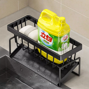 Portaspugne in Acciaio al Carbonio per Lavello da Cucina, Organizzatore per Lavello con Gancio per Strofinacci, Essenziale per l'Organizzazione del Piano di Lavoro della Cucina - Product Image 6