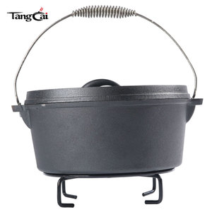 Olla <span class=keywords><strong>de</strong></span> <span class=keywords><strong>Hierro</strong></span> <span class=keywords><strong>Fundido</strong></span> Resistente para Supervivencia en la Naturaleza, 8 Cuartos, para Platos Pequeños, Guarniciones, Juego <span class=keywords><strong>de</strong></span> Utensilios <span class=keywords><strong>de</strong></span> Cocina para Camping, <span class=keywords><strong>Asador</strong></span> <span class=keywords><strong>de</strong></span> Ajo - Product Image 1