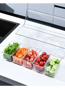 Porte-condiments amovible pratique pour le stockage réfrigéré avec couvercles séparés - Product Image 2