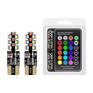 Ampoule LED T10 pour voiture et <span class=keywords><strong>moto</strong></span> -2016 -18, petite ampoule colorée, éclairage d'instrument, éclairage de position latérale - Product Image 1