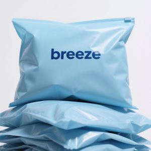 Bolsa con cierre de cremallera con sellado esmerilado biodegradable personalizada, bolsas de embalaje para camisa/sudaderas con capucha/pantalones con bolsas de plástico con logotipo - Product Image 2