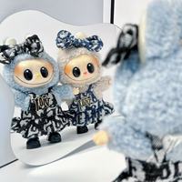 Vêtements pour bébés Labubu Habillage de poupée mignon de 17cm Labubu-Ensemble de vêtements en peluche jupe de deuxième et troisième génération