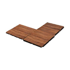 6-SLAT ACACIA ไม้ดาดฟ้ากระเบื้อง300X300X19MM ราคาถูก MOQ ต่ำสำหรับการส่งออกที่มีคุณภาพสูงพรีเมี่ยมไม้ตกแต่งกลางแจ้ง - Product Image 5