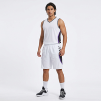 Maillots de basket personnalisés pour équipes – Logo, numéro et nom sur mesure – Impression par sublimation – Uniformes sans manches – Vente en gros