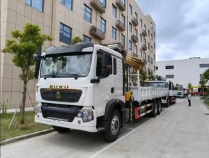 Grúa montada en camión Howo de la mejor calidad al precio más bajo, 6x4, 12 toneladas, con accesorio de perforación, caja de carga de 8.5 metros, con Zhi <span class=keywords><strong>Tui</strong></span> - Product Image 1