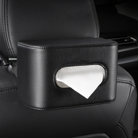 Boîte à mouchoirs de voiture en cuir PU de luxe, fermeture magnétique, extraction fluide, sac à serviettes pour l'intérieur, adapté à BMW Audi Benz Lexus