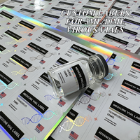 Etiquetas de Venta Directa de Fábrica, Impresión UV, 3ml 5ml 10ml, Etiqueta Personalizada para Frascos, Etiquetas de Embalaje para Botellas de Vidrio
