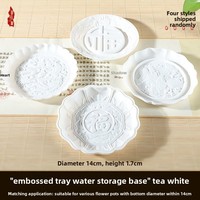Bandeja de Resina para Macetas, Base Cuadrada para Macetas, Plato Grande para Jardín, Resistente a la Oxidación, Plegable y Portátil, Hecho en China, Paquete de 4