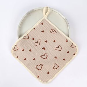 Ucuz yumuşak emici yüz havlusu Muslin bebek keseler karikatür yenidoğan için % 100% pamuk pembe bebek yıkama bezleri - Product Image 6