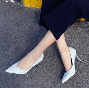 Paisible nouveau Design 2025 femmes sans lacet talons hauts petit talon <span class=keywords><strong>chaussures</strong></span> pliable Stretch femme <span class=keywords><strong>chaussures</strong></span> pliable Convertible talon - Product Image 5