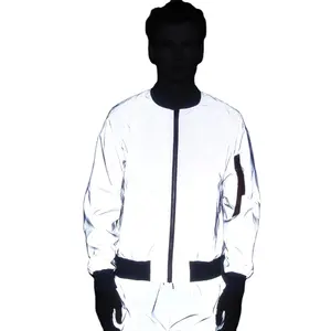 Men's jacket for fall/winter new flight jacket sports casual baseball uniform 3M reflective top