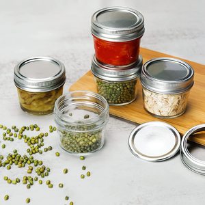 Biểu Tượng Tùy Chỉnh <span class=keywords><strong>Mason</strong></span> Lọ Thủy Tinh Với Rộng/Thường Xuyên Miệng Và Nắp Cá Nhân Gia Vị Container Phong Cách - Product Image 4