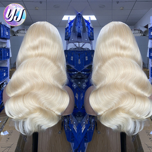 Peluca de Cabello Humano con Frente de Encaje 613, Densidad 200, Peluca Rubia de Cabello Humano Liso, Pelucas con Frente de Encaje Transparente 13X6HD para Mujeres - Product Image 4