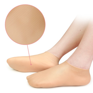 Calcetines de gel de silicona para el talón Protectores de <span class=keywords><strong>pies</strong></span> para el cuidado de la piel hidratante con calcetín de spa antigrietas ToecapToe Caps - Product Image 1