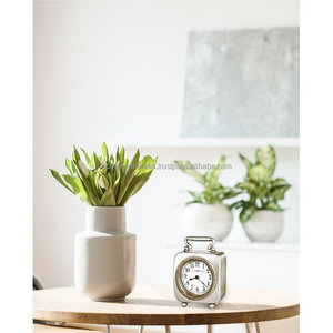 Cao Bạc tráng cạnh giường ngủ đồng hồ báo thức trong kim loại với thiết kế độc đáo hoàn hảo cho phòng khách buổi sáng Wake-up cụ - Product Image 2