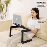Support pliable pour ordinateur portable, support de bureau réglable en hauteur avec rangement pour clavier, en ABS, multifonctionnel, en stock