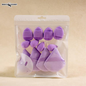 Set Spons Makeup Segitiga Beauty Planet 12 pcs, Perlengkapan Alat Makeup Kosmetik, Mini Puff Telur, Blender Foundation, Tas, Logo Custom - Product Image 3