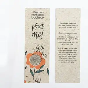 Eco friendly Custom Seed a4 Paper Hang Tag Thank you Christmas flower seed paper packaging cards