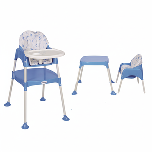 Chaise en plastique pour enfants Chaises pour enfants pour bébés Pieds en métal OEM Caractéristique d'emballage Matériau de sécurité pliable Origine Alimentation Chaise haute Plus design - Product Image 1