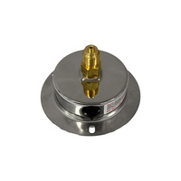 AKS 63mm 2.5 Inch Pressure Gauge 0-400 Bar 0-5800 PSI Center Back Mount with Front Flange 1/4 BSP Panel Manometer