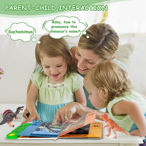 Libro parlante personalizado <span class=keywords><strong>para</strong></span> niños <span class=keywords><strong>para</strong></span> Reconocimiento de animales, libros electrónicos de aprendizaje <span class=keywords><strong>en</strong></span> inglés, botón de Audio hecho de cartón - Product Image 6