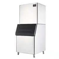 Máquina para Hacer Hielo en Cubos de 150 kg por Día, Refrigerador con Congelador Inferior