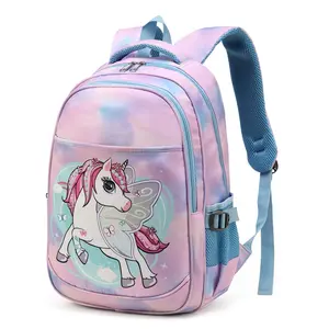 US Stock Personalised school backpacks bolsos escolares large capacity unicorn bag for Primary School Students girls