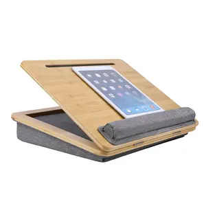 Base réglable pour ordinateur portable avec support de téléphone et tapis de souris Table de canapé et de lit avec coussin Bureau