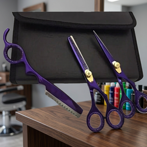 Tijeras Profesionales de Peluquería de 6 Pulgadas para Diestros, de Acero Inoxidable, Mango Largo, con 26 Dientes para Entresacar y Texturizar, Set de Belleza Personal - Product Image 4