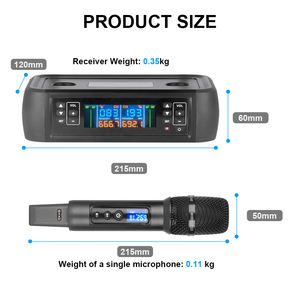 S200 אנטי מיילל אלחוטי מיקרופון דינמי מיקרופון עם טעינה מגנטית לשירת קריוקי - Product Image 3