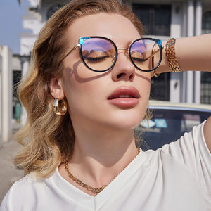 Gafas de ordenador azules con orejas de gato <span class=keywords><strong>para</strong></span> mujer, monturas de gafas ópticas de alta calidad con bisagra de resorte, 2024 - Product Image 2