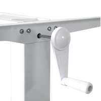 Bureau debout ergonomique au design moderne, réglable en hauteur par manivelle, cadre de bureau réglable manuellement en hauteur, vente en gros