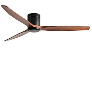 พัดลมเพดานทันสมัยขนาด 52 นิ้ว พร้อมรีโมทไร้เสียง ใบพัด 3 ใบ ตัวเครื่องไม้ มอเตอร์ DC - พัดลมบ้านอัจฉริยะ - Product Image 1