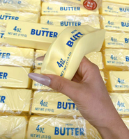 Mini jouet anti-stress en silicone souple et populaire, en forme de bâton de beurre Vaseline, fromage et banane, à rebond lent