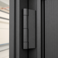 Porte de sécurité à double battant en acier inoxydable avec barre de traction carrée pour entrée arrière de villa et d'hôtel