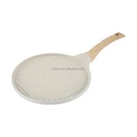 Plat à pizza sain antiadhésif à fond spiralé en aluminium moulé sous pression avec revêtement PTFE, compatible cuisinière à gaz et four, pour la cuisine domestique